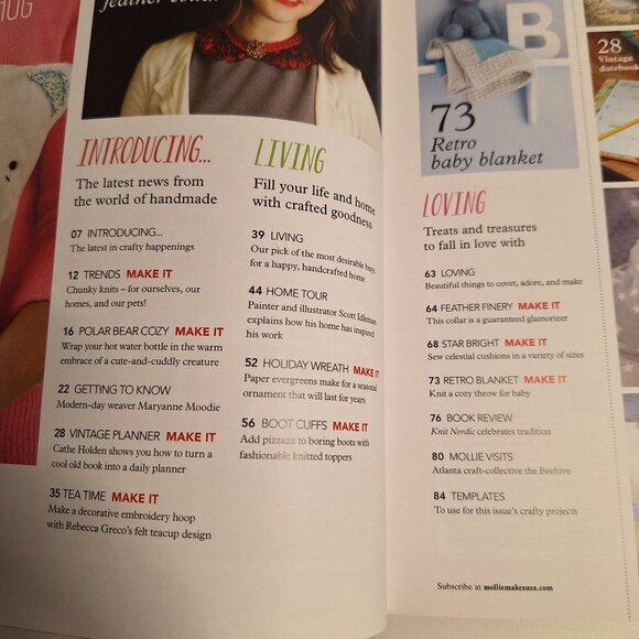 Mollie Makes US Edition Issue 7 December 2014 UK Magazine Winter Maryanne Moodie - Picture 4 of 12